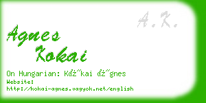 agnes kokai business card